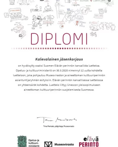 Kalevalainen j&auml;senkorjaushoito hyv&auml;ksyttiin aineettoman perinn&ouml;n luetteloon